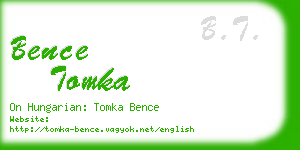 bence tomka business card